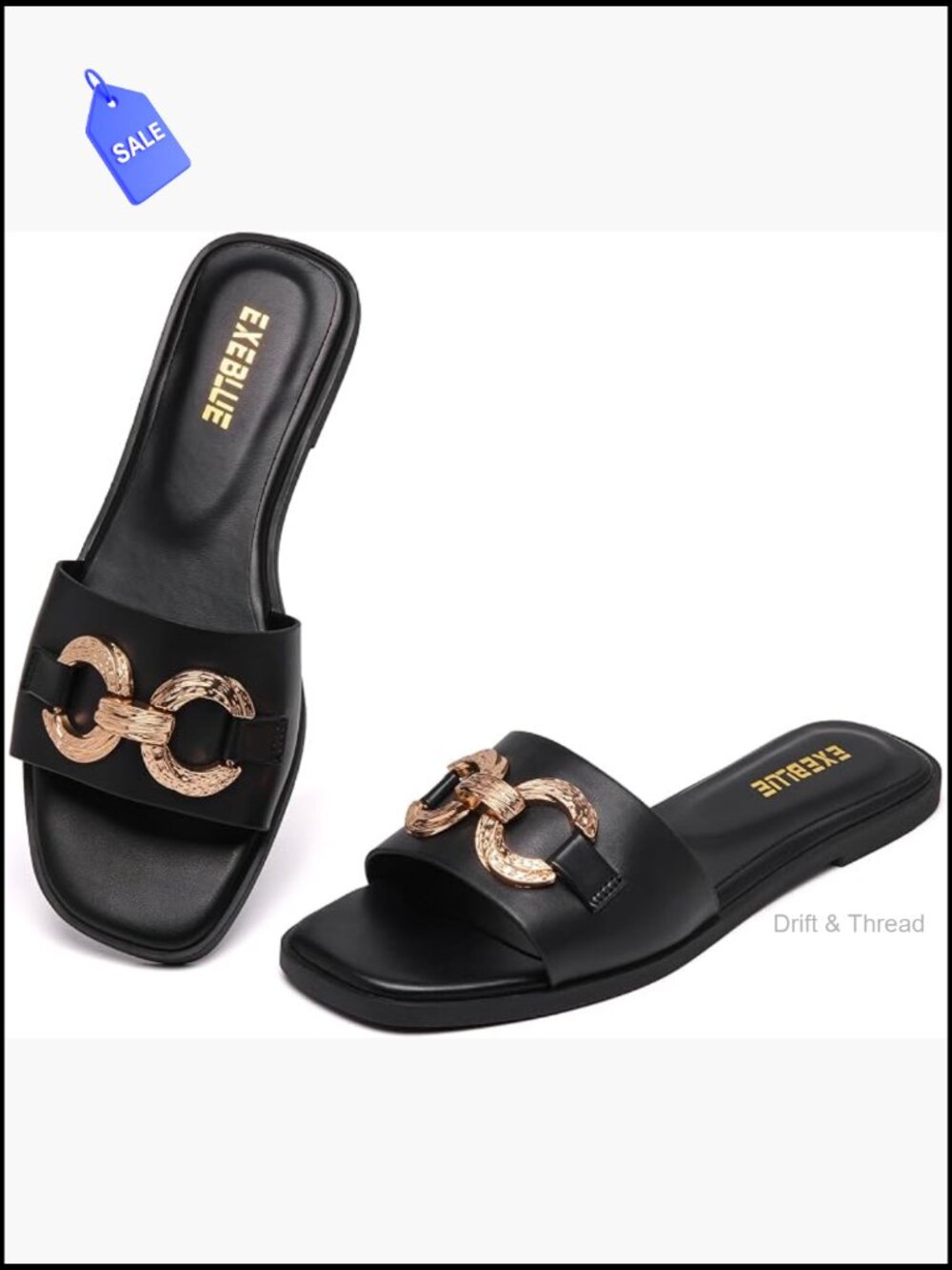 Women's Flat Slide Sandals Summer Dressy Open Toe Slip On Beach Sandals